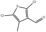 2,5-디클로로-4-메틸티오펜-3-카르브알데히드 구조식 이미지