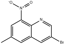 3-broMo-6-메틸-8-니트로퀴놀린 구조식 이미지