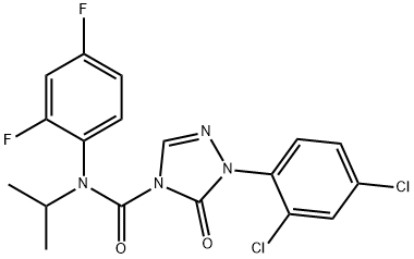 4H-1,2,4-Triazole-4-carboxaMide, 1-(2,4-dichlorophenyl) -N-(2,4-difluorophenyl)-1,5-dihydro-N-(1-Methylethyl)- 5-oxo- Structure