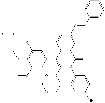 2-(4-AMinophenyl)-1,2-dihydro-1-oxo-7-(2-pyridinylMethoxy)-4-(3,4,5-triMethoxyphenyl)-3-isoquinolinecarboxylic Acid Methyl Ester Dihydrochloride 구조식 이미지