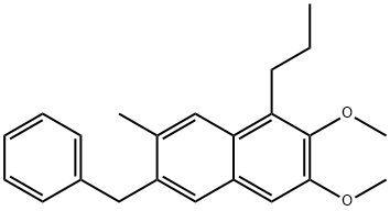 2,3-DiMethoxy-7-Methyl-6-(phenylMethyl)-1-propylnaphthalene Structure