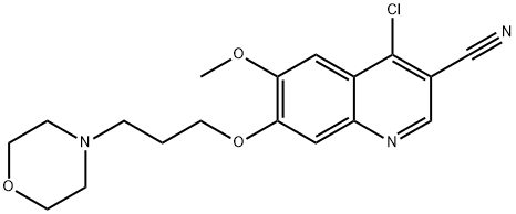 3-Quinolinecarbonitrile, 4-chloro-6-Methoxy-7-[3-(4-Morpholinyl)propoxy]- 구조식 이미지