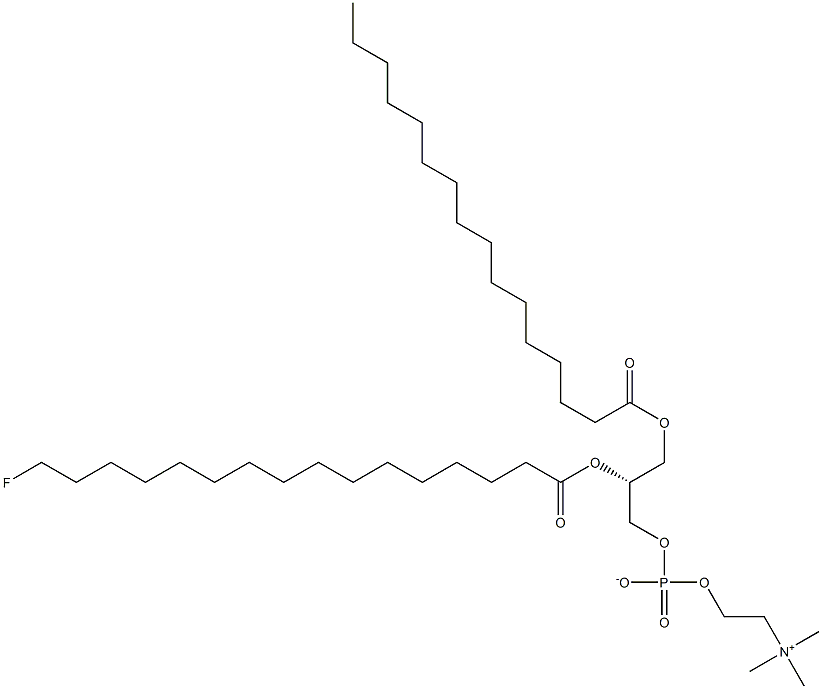 1-palMitoyl-2-(16-fluoropalMitoyl)-sn-글리세로-3-포스포콜린 구조식 이미지
