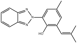 DrometrizoleTrisiloxane관련화합물A(25mg)(2-(2H-Benzotriazol-2-yl)-6-(isobuten-1-yl)-p-cresol) 구조식 이미지
