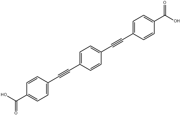 Benzoic acid, 4,4'-(1,4-phenylenedi-2,1-ethynediyl)bis- Structure