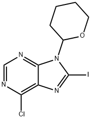 6-Chloro-8-iodo-9-(tetrahydro-pyran-2-yl)-9H-purine Structure