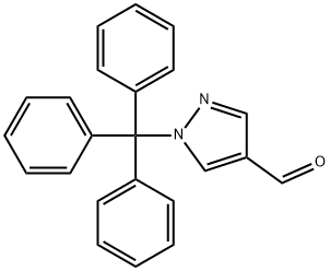 4–ForMyl–1–(트리페닐메틸)피라졸 구조식 이미지