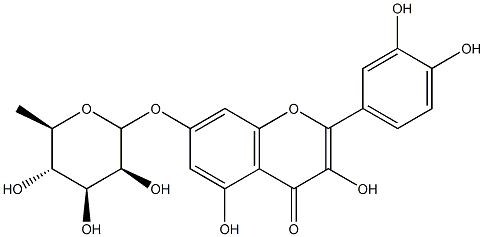 22007-72-3 7-(α-L-Rhamnopyranosyloxy)-2-(3,4-dihydroxyphenyl)-3,5-dihydroxy-4H-1-benzopyran-4-one