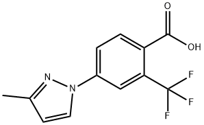 4-(3-Methyl-1H-pyrazol-1-yl)-2-trifluoromethylbenzoic acid Structure