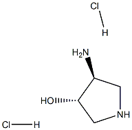 (3S,4S)4-AMino-3-피롤리디놀이염산염 구조식 이미지
