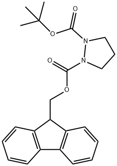 1-((9H-Fluoren-9-yl)Methyl) 2-tert-butyl pyrazolidine-1,2-dicarboxylate Structure