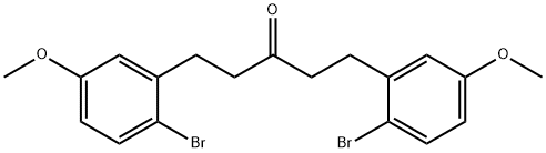 1,5-bis(2-broMo-5-Methoxyphenyl)pentan-3-one 구조식 이미지