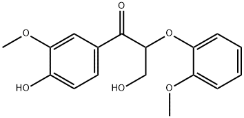 1-(4-Hydroxy-3-Methoxyphenyl)-3-hydroxy-2-(2-Methoxyphenoxy) propane-1-one 구조식 이미지