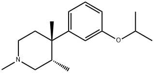 Piperidine, 1,3,4-triMethyl-4-[3-(1-Methylethoxy)phenyl]-, (3S,4S)- 구조식 이미지