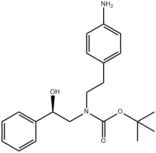 (N-tert-부톡시카르보닐-N-[(1'R)-히드록시-1-페닐)에틸])-4-a미노페닐에틸아민 구조식 이미지