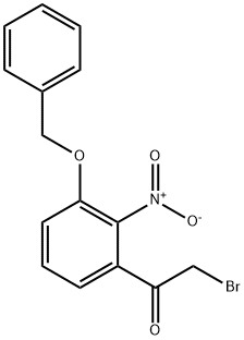 2-BroMo-1-[2-니트로-3-(페닐메톡시)페닐]에타논 구조식 이미지