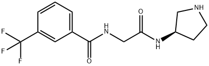 (R)-N-(2-oxo-2-(pyrrolidin-3-ylaMino)-ethyl)-3-(trifluoroMethyl)benzaMide Structure