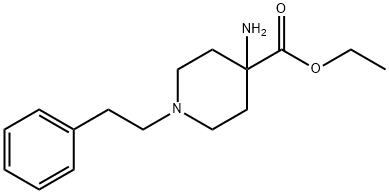 Ethyl 4-aMino-1-phenethylpiperidine-4-carboxylate Structure