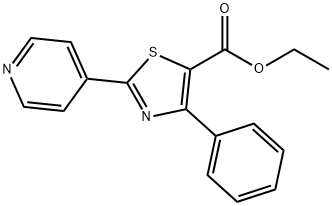 에틸4-페닐-2-(피리딘-4-일)티아졸-5-카르복실레이트 구조식 이미지