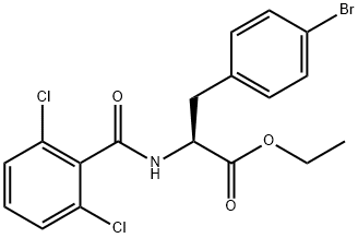 (S)-에틸2-(2,6-디클로로벤자미도)-3-(4-브로모페닐)프로파노에이트 구조식 이미지
