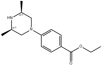 ethyl 4-((3S,5R)-3,5-diMethylpiperazin-1-yl)benzoate Structure