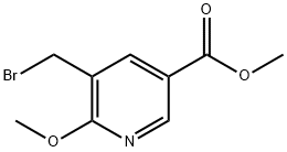 Methyl 5-(broMoMethyl)-6-Methoxynicotinate Structure