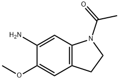 1-(6-아미노-5-메톡시인돌린-1-일)에타논 구조식 이미지