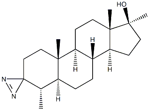 (4alpha,5alpha,17beta)-4,17-Dimethylspiro[androstane-3,3'-[3H]diazirin]-17-ol 구조식 이미지
