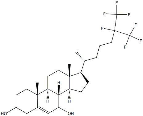 25,26,26,26,27,27,27-heptafluoro-7-hydroxycholesterol Structure