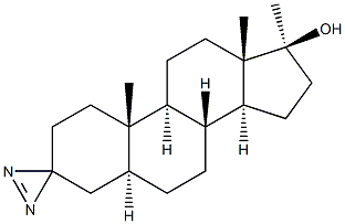 (5alpha,17beta)-17-Methylspiro[androstane-3,3'-[3H]diazirin]-17-ol 구조식 이미지