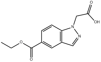 1-CarboxyMethyl-5-ethoxycarbonylindazole Structure