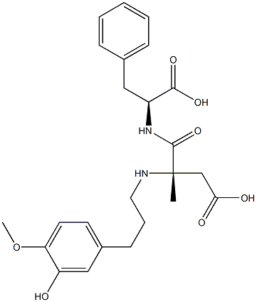 L-Phenylalanine, N-[3-(3-hydroxy-4-Methoxyphenyl)propyl]-L-a-aspartyl-, 2-Methyl ester 구조식 이미지