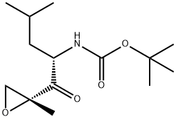 CarbaMic acid, N-[(1S)-3-Methyl-1-[[(2R)-2-Methyl-2-oxiranyl]carbonyl]butyl]-, 1,1-diMethylethyl ester Structure