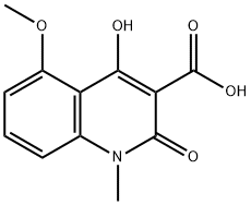 3-Quinolinecarboxylic acid, 1,2-dihydro-4-hydroxy-5-Methoxy-1-Methyl-2-oxo- 구조식 이미지