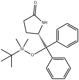 (5S)-5-[[[(1,1-디메틸에틸)디메틸실릴]옥시]디페닐메틸]-2-피롤리디논 구조식 이미지