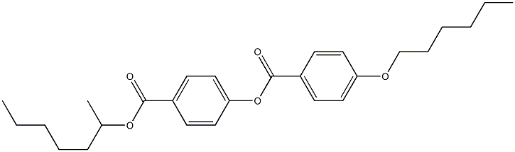 4-(Hexyloxy)benzoic acid 4-[[(1-methylhexyl)oxy]carbonyl]phenyl ester Structure