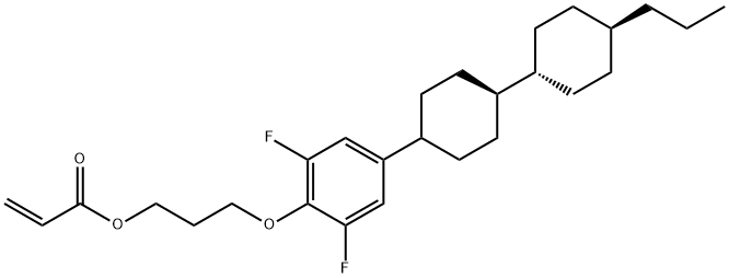 2-Propenoic acid 3-[2,6-difluoro-4-[(trans,trans)-4'-propyl[1,1'-bicyclohexyl]-4-yl]phenoxy]propyl ester Structure