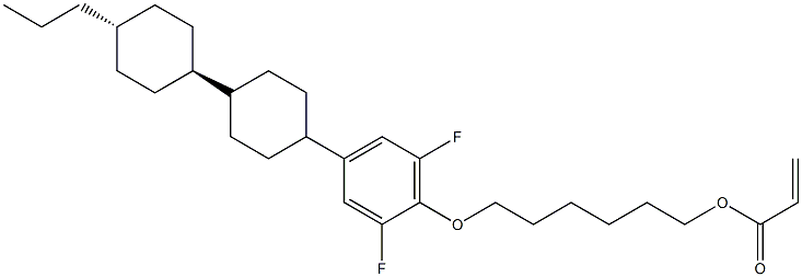 2-Propenoic acid 6-[2,6-difluoro-4-[(trans,trans)-4'-propyl[1,1'-bicyclohexyl]-4-yl]phenoxy]hexyl ester Structure