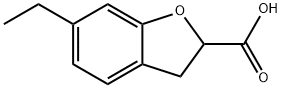 6-Ethyl-2,3-dihydrobenzofuran-2-carboxylic acid Structure