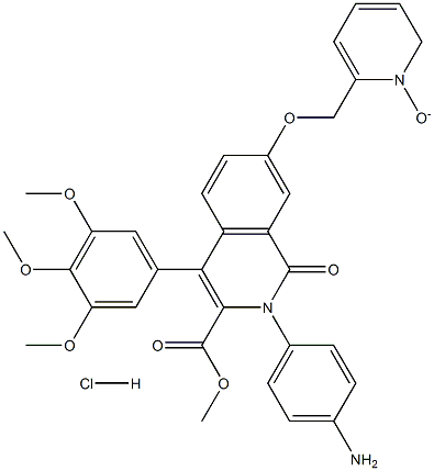 2-(4-AMinophenyl)-1,2-dihydro-7-[(1-oxido-2-pyridinyl)Methoxy]-1-oxo-4-(3,4,5-triMethoxyphenyl)-3-isoquinolinecarboxylic Acid Methyl Ester Monohydrochloride Structure