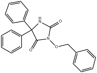 3-(벤질옥시)-5,5-디페닐미다졸리딘-2,4-디온 구조식 이미지