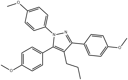 4-n-propyl-1-(4-Methoxyphenyl)-3,5-bis(4-Methoxyphenyl)pyrazole 구조식 이미지