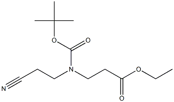 ethyl 3-(tert-butoxycarbonyl(2-cyanoethyl)aMino)propanoate 구조식 이미지