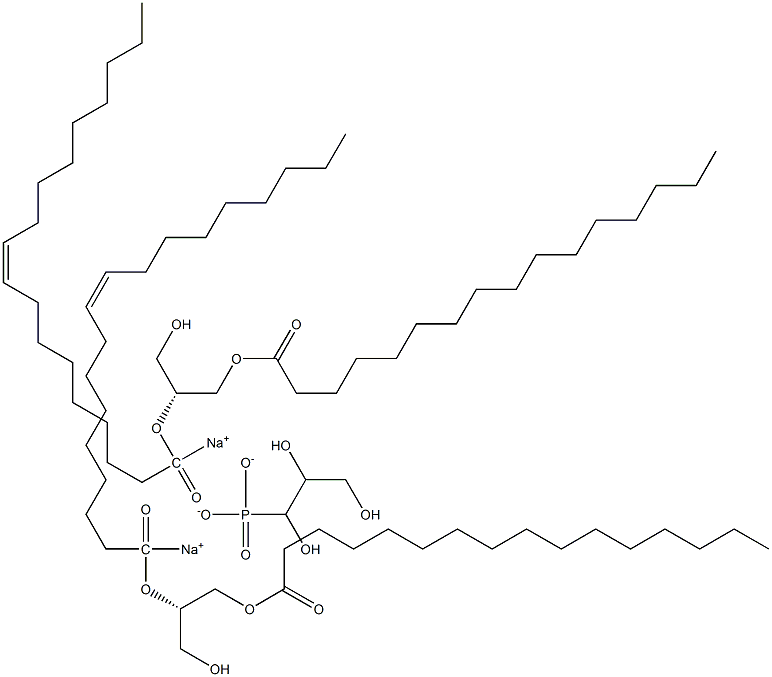 1-palMitoyl-2-oleoyl-sn-glycero-3-phospho-(1'-rac-glycerol) (sodiuM salt) Structure