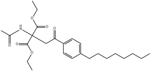 2-(Acetylamino)-2-[2-(4-octylphenyl)-2-oxoethyl]-propanedioic acid 1,3-diethyl ester Structure