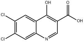 6,7-Dichloro-4-hydroxyquinoline-3-carboxylic acid Structure