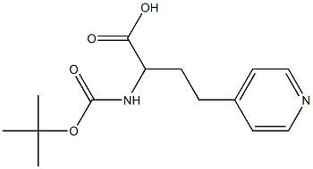 2-((tert-부톡시카르보닐)아미노)-4-(피리딘-4-일)부탄산 구조식 이미지
