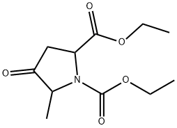 디에틸5-메틸-4-옥소피롤리딘-1,2-디카르복실레이트 구조식 이미지