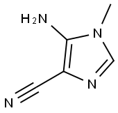 1H-Imidazole-4-carbonitrile,5-amino-1-methyl-(9CI) 구조식 이미지