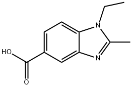 1-Ethyl-2-Methylbenzodiazole-5-carboxylic acid 구조식 이미지